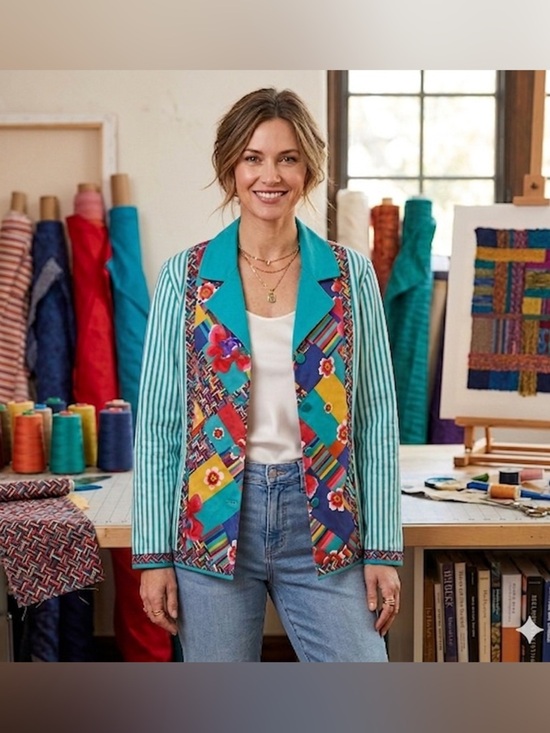 Koos Of Course Jackets & Blazers - Koos silk reversible colorful jacket size medium